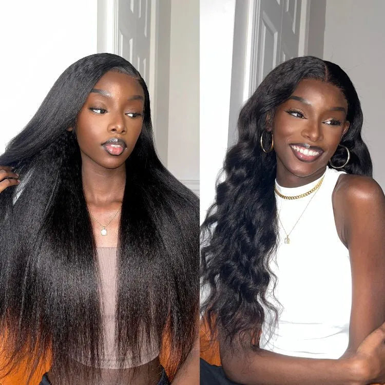 Ready To Go Kinky Straight HD Lace Glueless Wig 100  display picture 3