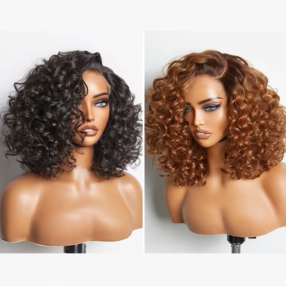 Wear & Go Ginger / Black Loose Deep Wave Minimalist HD Lace Glueless Wig