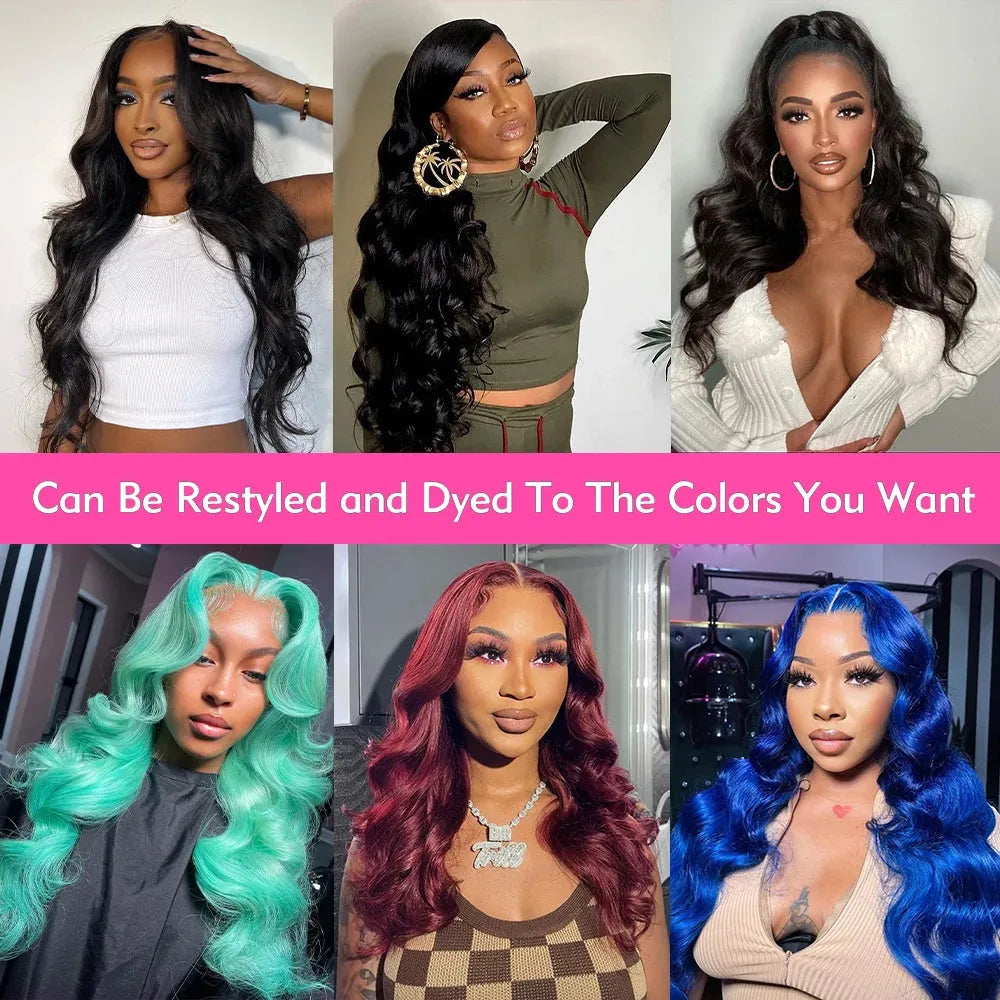 Body Wave Pre-Cut 13x6 Transparent Front Lace Wig 100% Human Hair