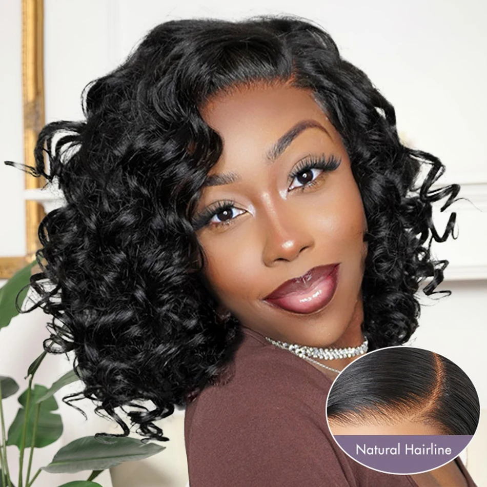 Wear & Go Ginger / Black Loose Deep Wave Minimalist HD Lace Glueless Wig