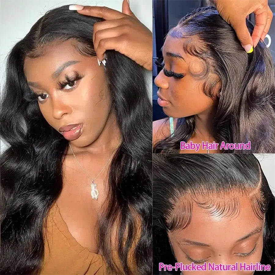 Body Wave Pre-Cut 13x6 Transparent Front Lace Wig 100% Human Hair