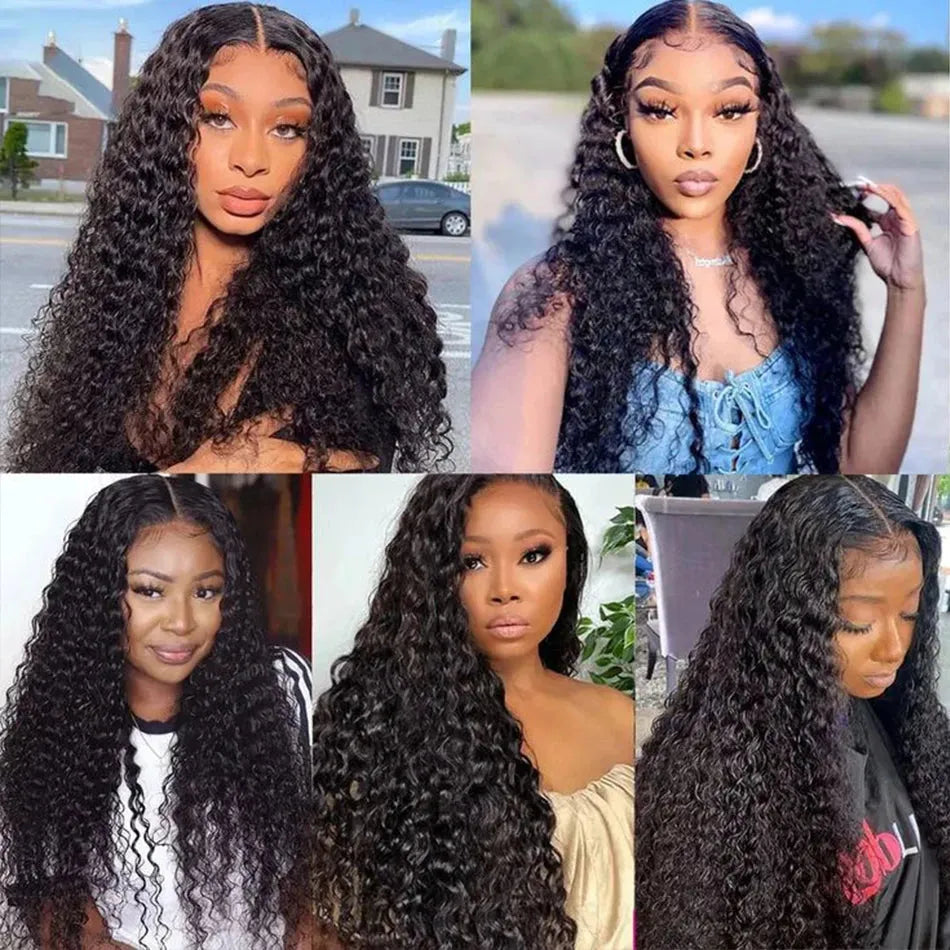 3pcs Jet Black Water Wave Bundles 100% Virgin Human Hair