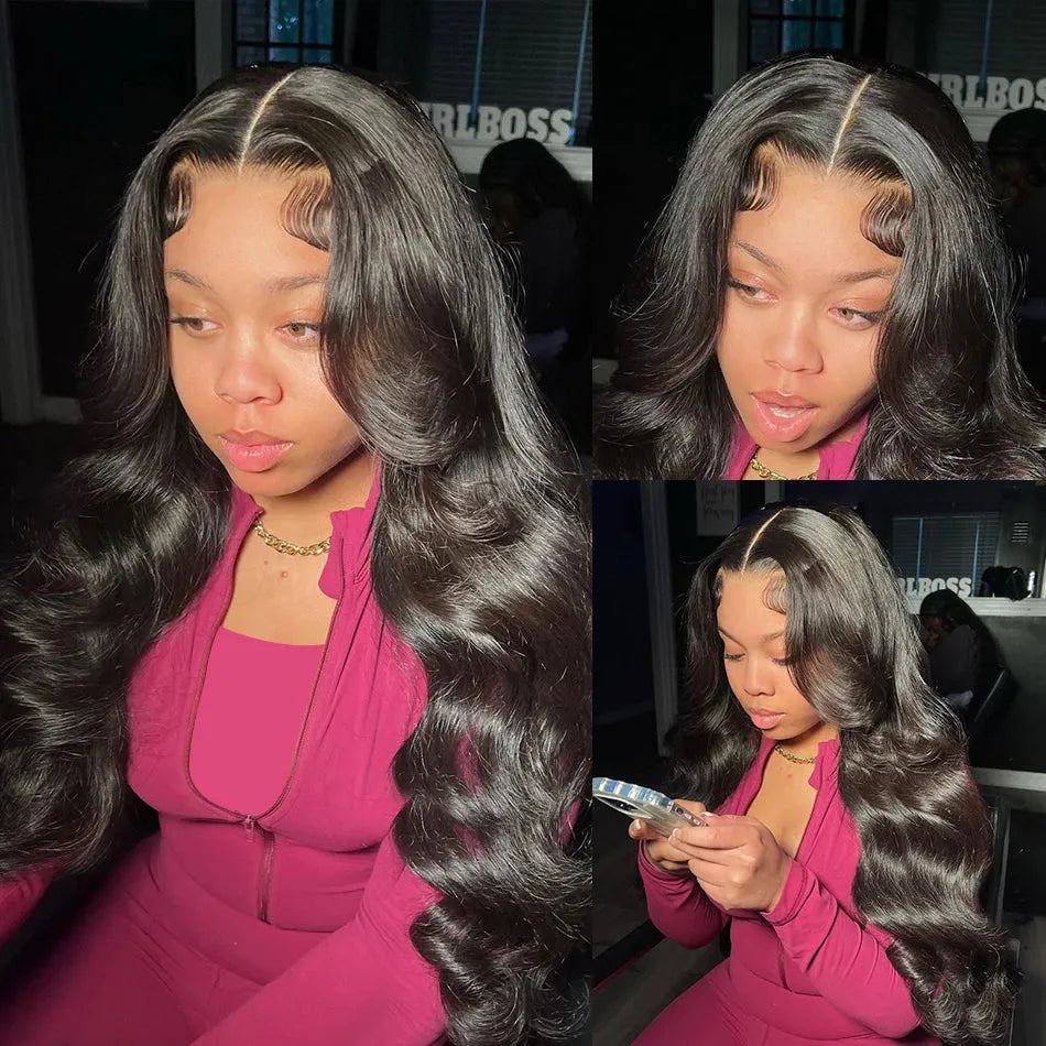 Body Wave Pre-Cut 13x6 Transparent Front Lace Wig 100% Human Hair
