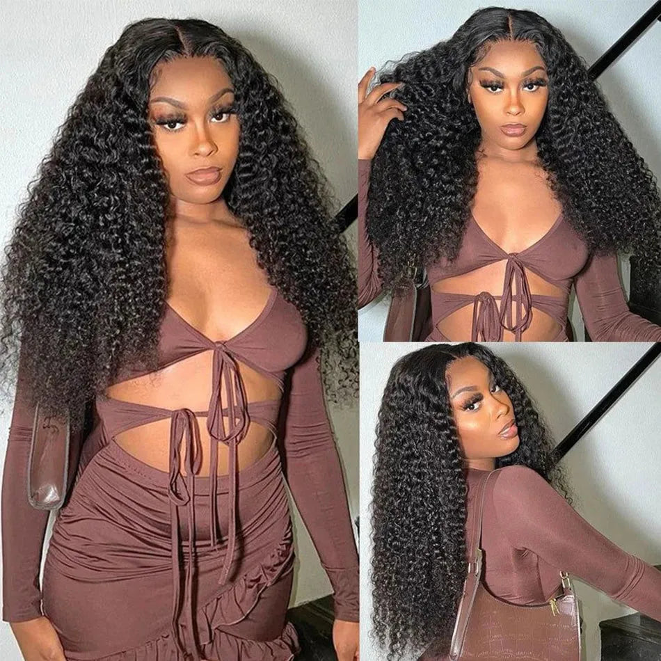 3pcs Natural Black Kinky Curly Bundles 100% Virgin Brazilian Human Hair