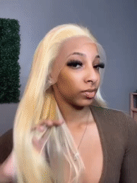 Blonde 613 Straight HD Transparent Front Lace Wig 100% Human Hair