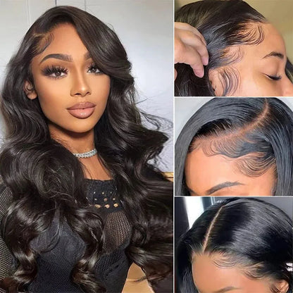 Body Wave HD Lace Front Wig 100% Brazilian Human Hair Pre Plucked With Baby Hair