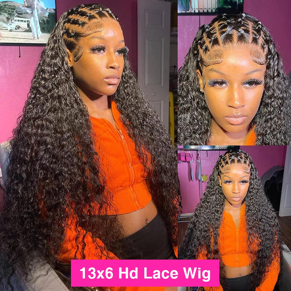 300% Deep Water Wave Frontal 13x4/13x6 HD Lace Curly Wig