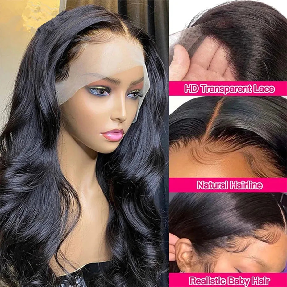 Body Wave 5x5 Glueless/13x4 HD Pre-Cut Front Lace Wig 100% Human Hair