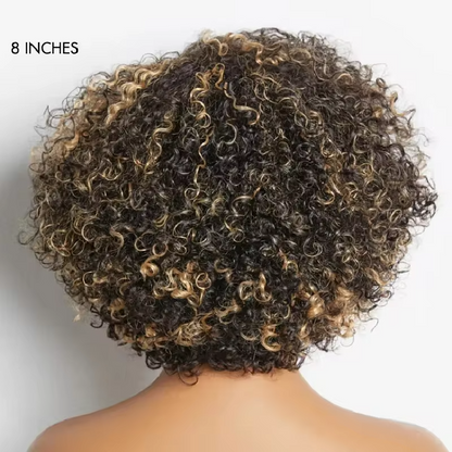 Wear & Go Highlight Honey Blonde Kinky Curly Deep Wave Minimalist HD Lace Glueless Wig