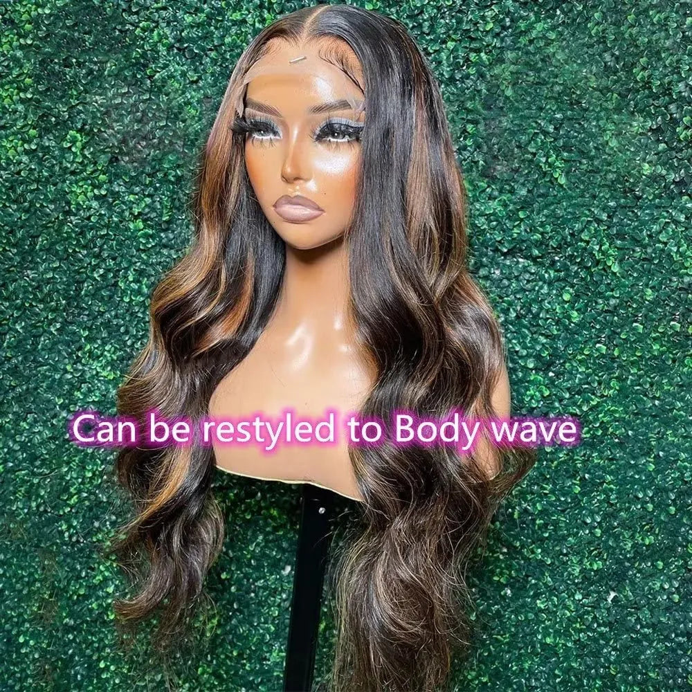 PrePlucked Straight Highlight Blonde 13x4 HD Front Lace Wig