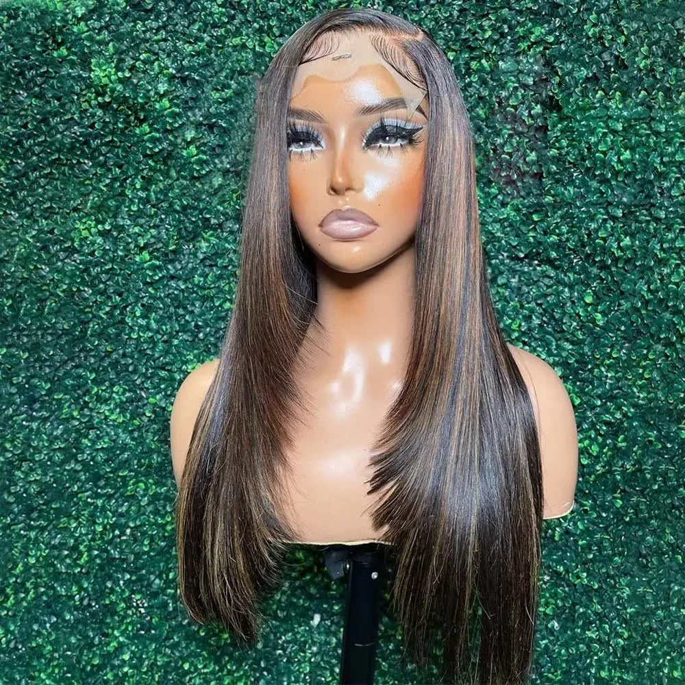 PrePlucked Straight Highlight Blonde 13x4 HD Front Lace Wig