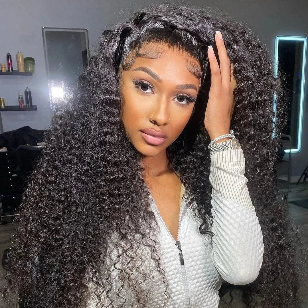 300% Deep Water Wave Frontal 13x4/13x6 HD Lace Curly Wig