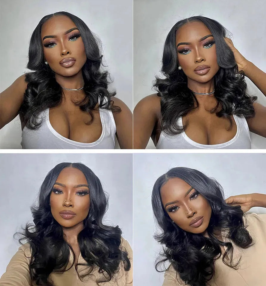 3pcs Natural Black Body Wave Bundles 100% Virgin Brazilian Human Hair