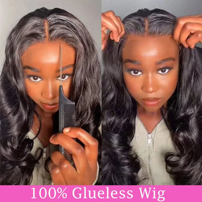 Body Wave 5x5 Glueless/13x4 HD Pre-Cut Front Lace Wig 100% Human Hair