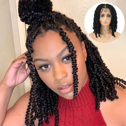 Braided Spiral Curl / Dreadlock 360 Full HD Front Lace Synthetic Wig