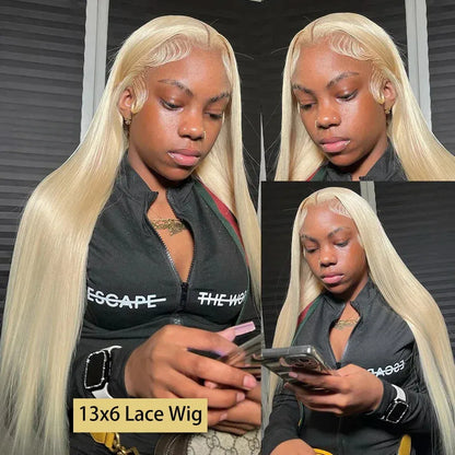 18-40 Inch 613 Blonde Straight 13x4 HD/Undetectable Lace Front Wig