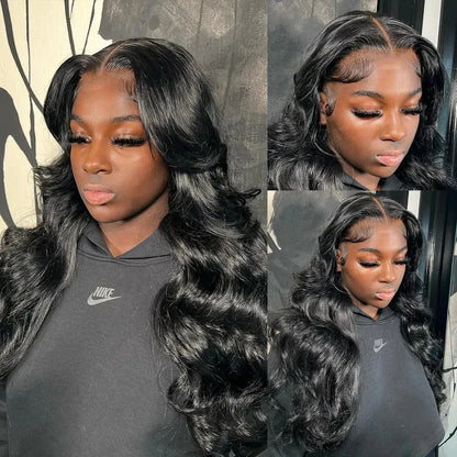 Shiny Body Wave 5x5 Glueless/13x4 HD Front Lace Human Hair Wig 180% Density