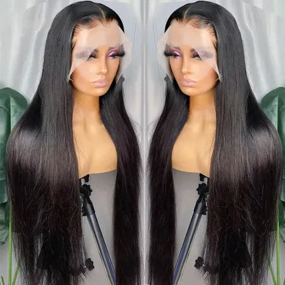 Pre-Cut Straight 13x6 HD Transparent Front Lace Glueless Wig Human Hair