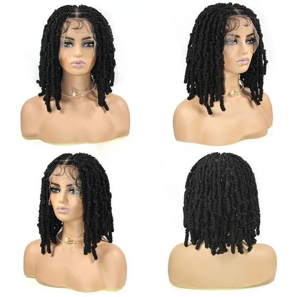 Braided Spiral Curl / Dreadlock 360 Full HD Front Lace Synthetic Wig