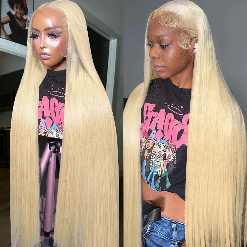 18-40 Inch 613 Blonde Straight 13x4 HD/Undetectable Lace Front Wig