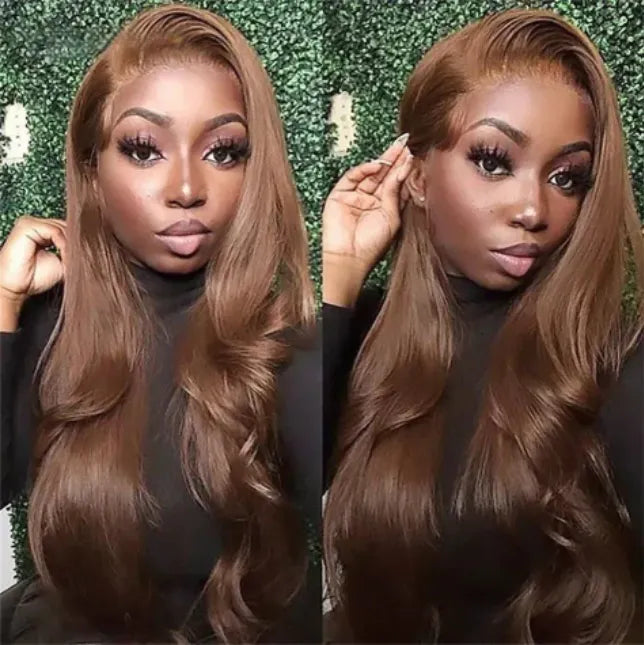 Chocolate Brown Body Wave 13x4 HD Pre-Cut Lace Front Lace Wig