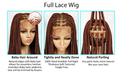 Extra Long Braided Ginger 360 HD Full Lace Front Synthetic Wig