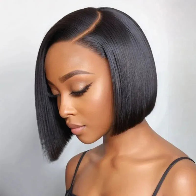 Short Straight Bob 13x5 Undetectable Side Part Glueless Wig