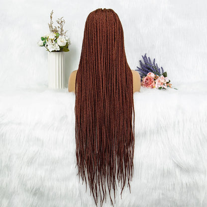 Extra Long Braided Ginger 360 HD Full Lace Front Synthetic Wig