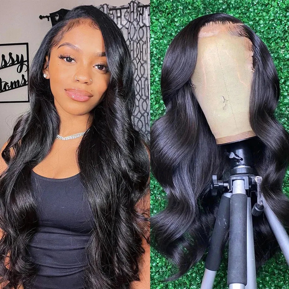 Body Wave HD Lace Front Wig 100% Brazilian Human Hair Pre Plucked With Baby Hair