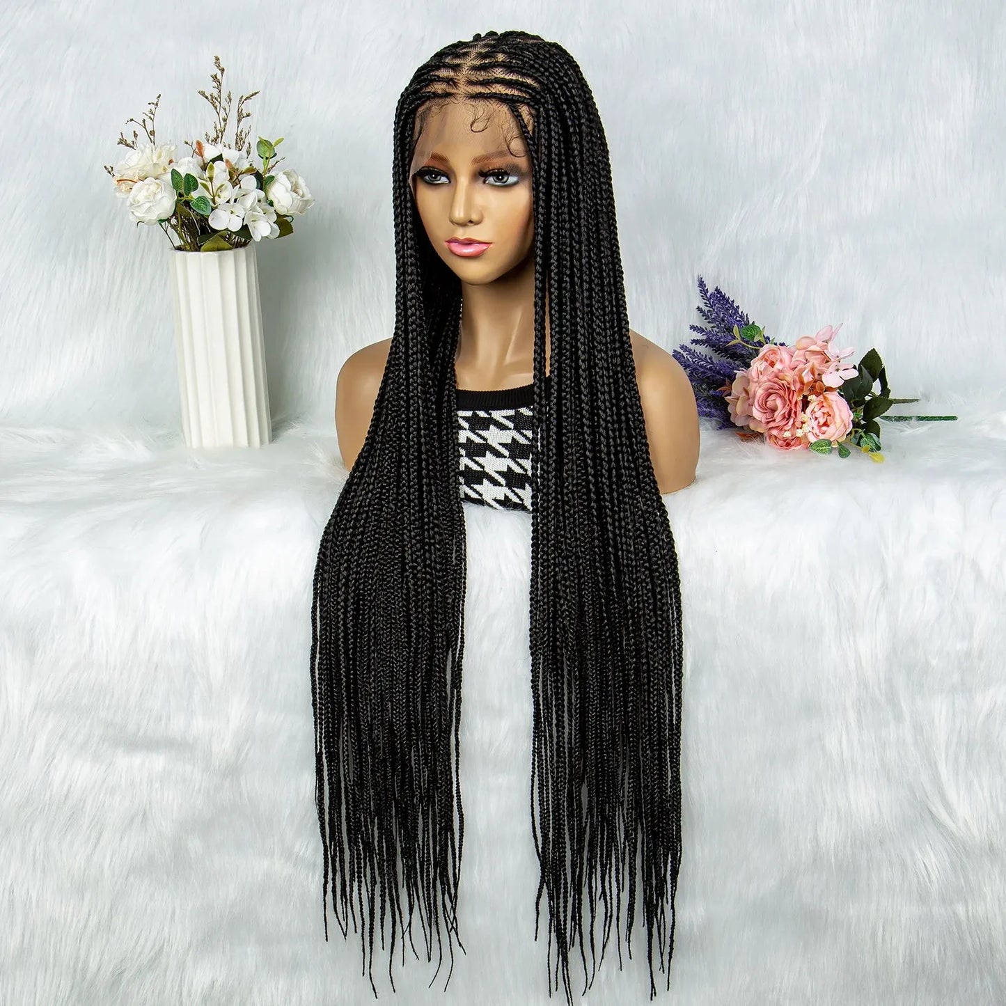 Extra Long Braided Ginger 360 HD Full Lace Front Synthetic Wig