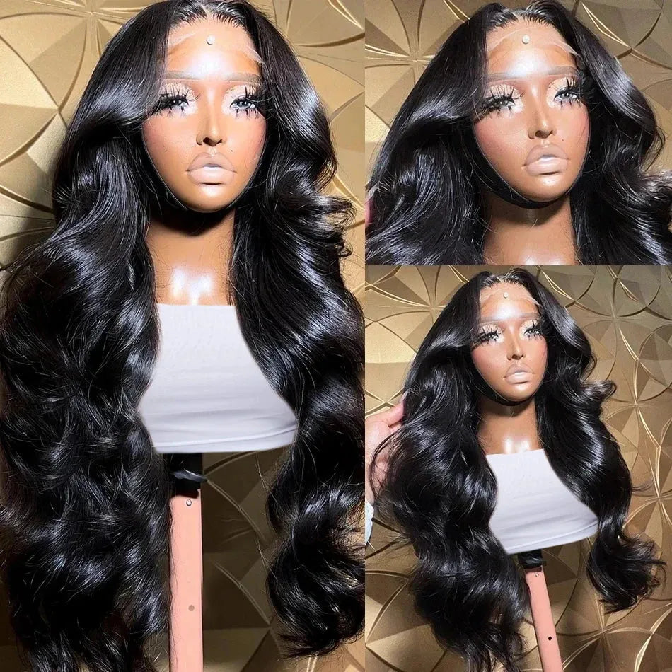 Shiny Body Wave 5x5 Glueless/13x4 HD Front Lace Human Hair Wig 180% Density