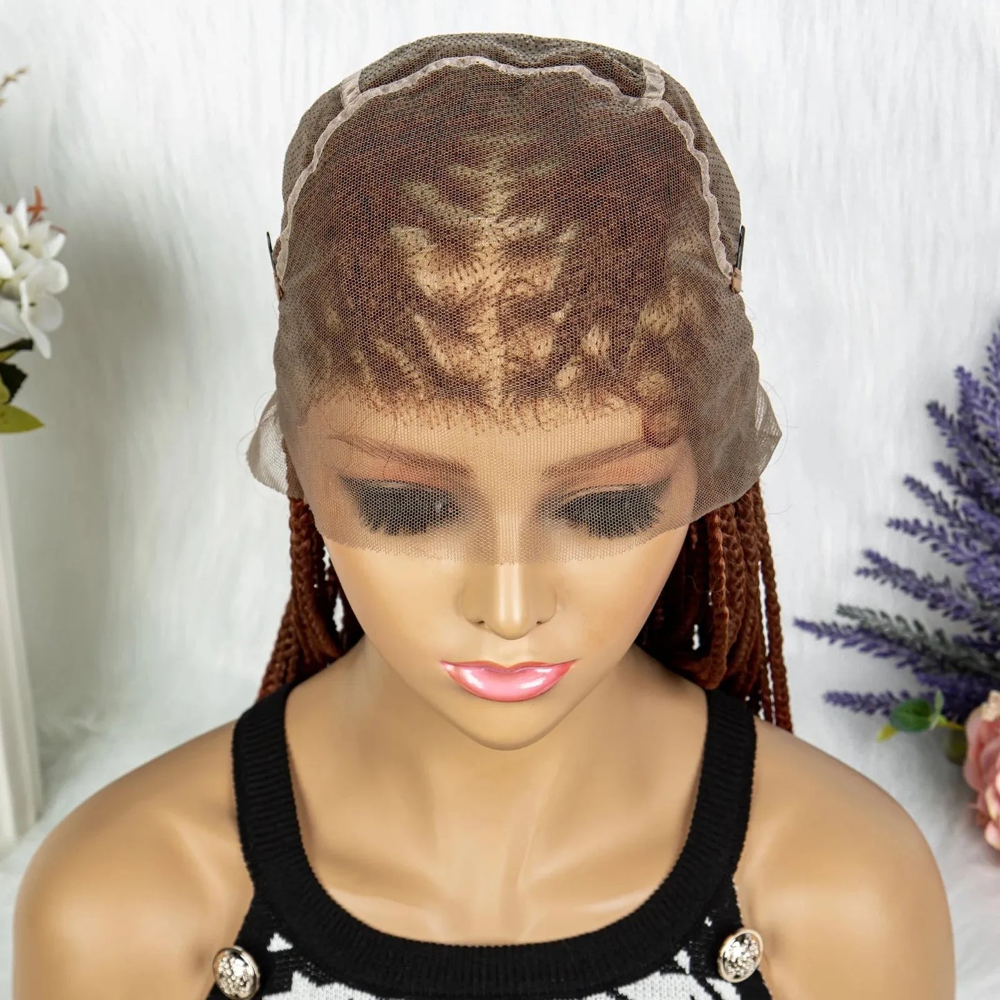 Extra Long Braided Ginger 360 HD Full Lace Front Synthetic Wig