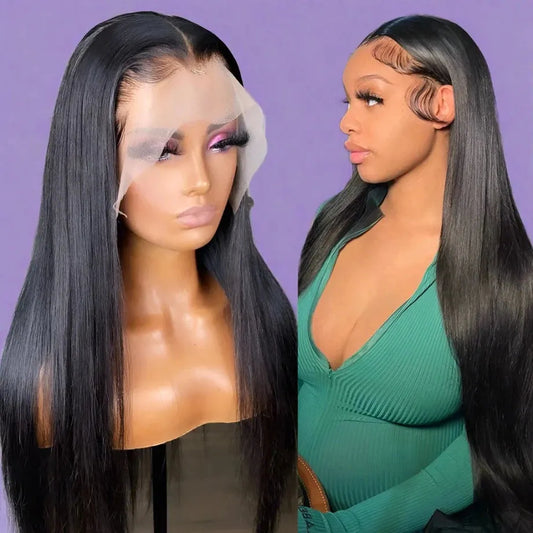 Straight 5x5 Closure/13x4 HD Front Lace Glueless Wig 100% Human Hair