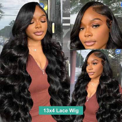 Shiny Body Wave 5x5 Glueless/13x4 HD Front Lace Human Hair Wig 180% Density