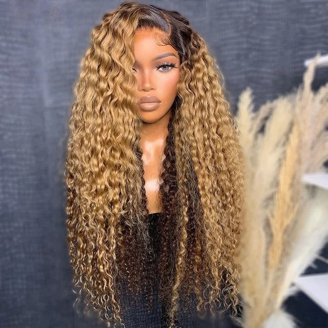 Blonde brown water high quality wave lace