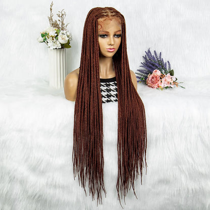 Extra Long Braided Ginger 360 HD Full Lace Front Synthetic Wig