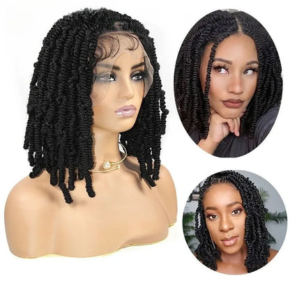 Braided Spiral Curl / Dreadlock 360 Full HD Front Lace Synthetic Wig