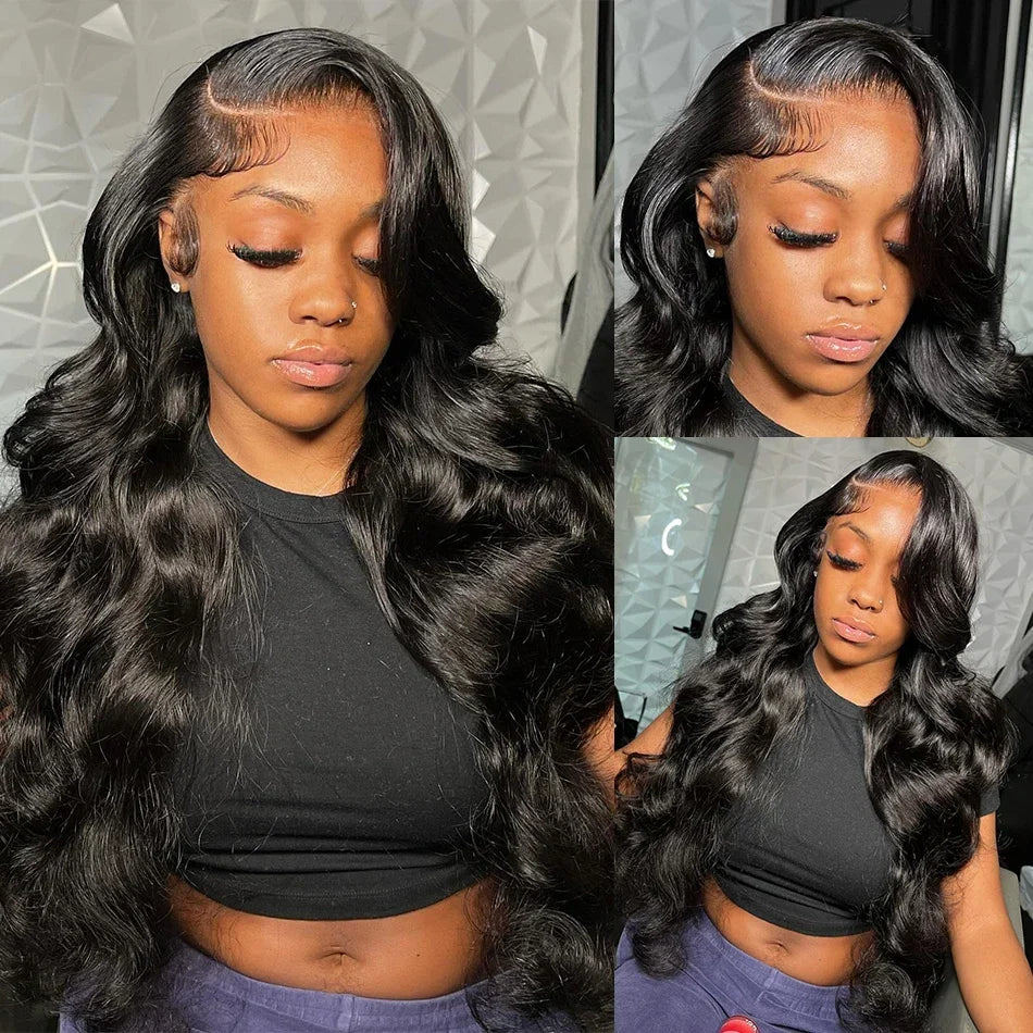 Shiny Body Wave 5x5 Glueless/13x4 HD Front Lace Human Hair Wig 180% Density