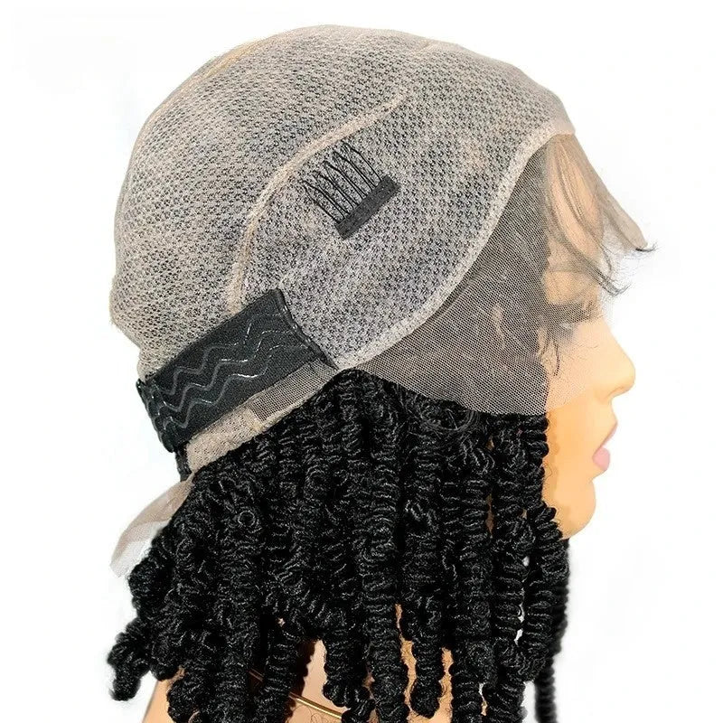 Braided Spiral Curl / Dreadlock 360 Full HD Front Lace Synthetic Wig