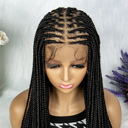 Extra Long Braided Ginger 360 HD Full Lace Front Synthetic Wig