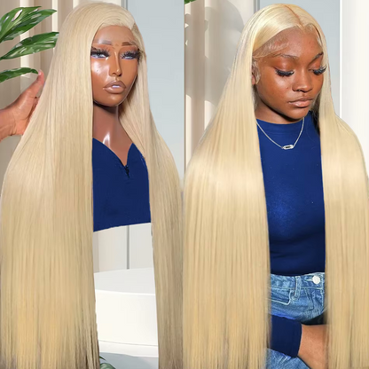 18-40 Inch 613 Blonde Straight 13x4 HD/Undetectable Lace Front Wig