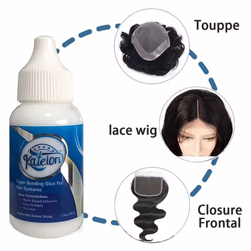 7 Pcs Wig Install Kit: Wax Stick, Glue Remover, Glue, Wig Cap, Lace Band, Brush (Free For $189+ Orders)