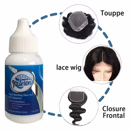 7 Pcs Wig Install Kit: Wax Stick, Glue Remover, Glue, Wig Cap, Lace Band, Brush (Free For $189+ Orders)